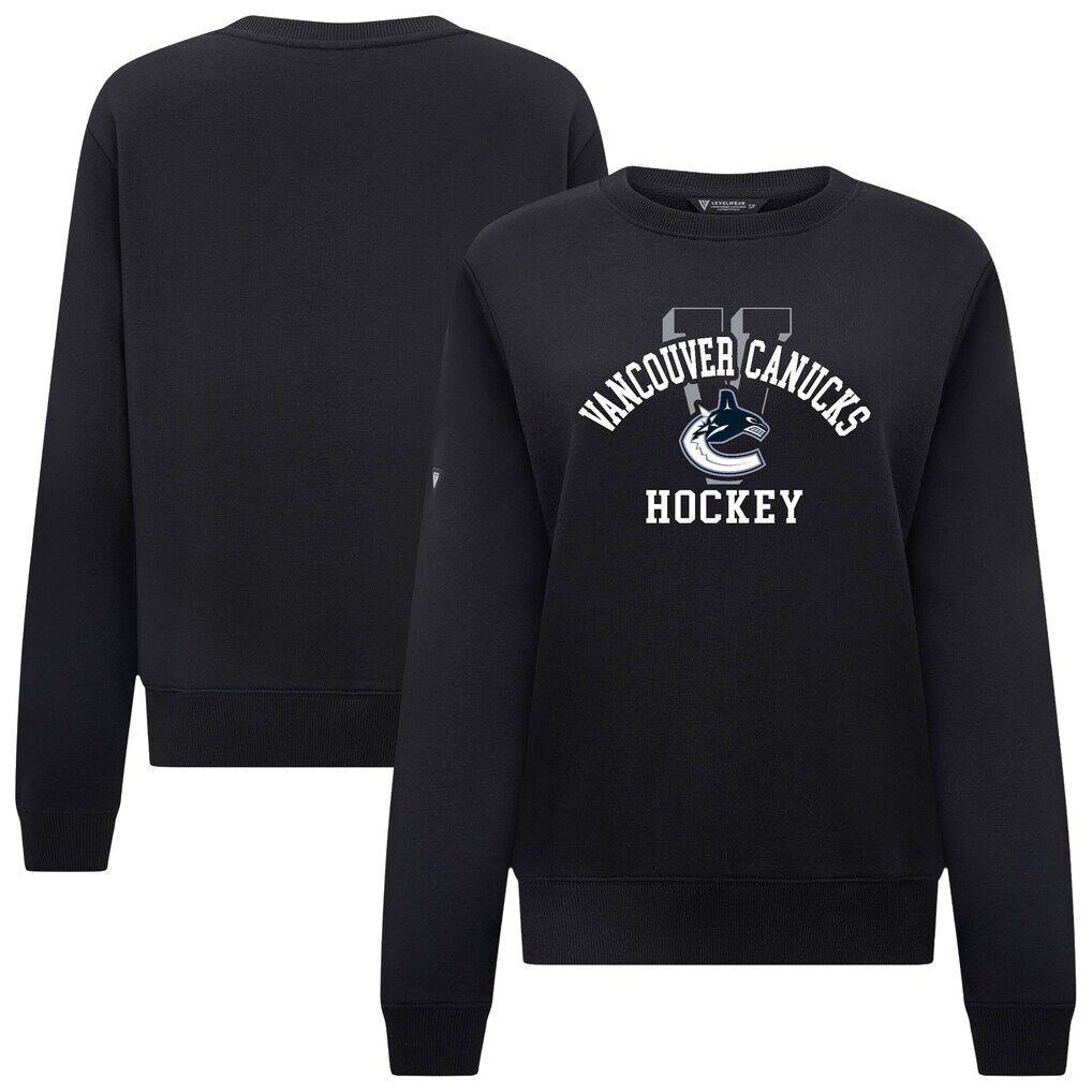 Vancouver Canucks Levelwear Women's Yvette Limelight Big Letter Sweatshirt