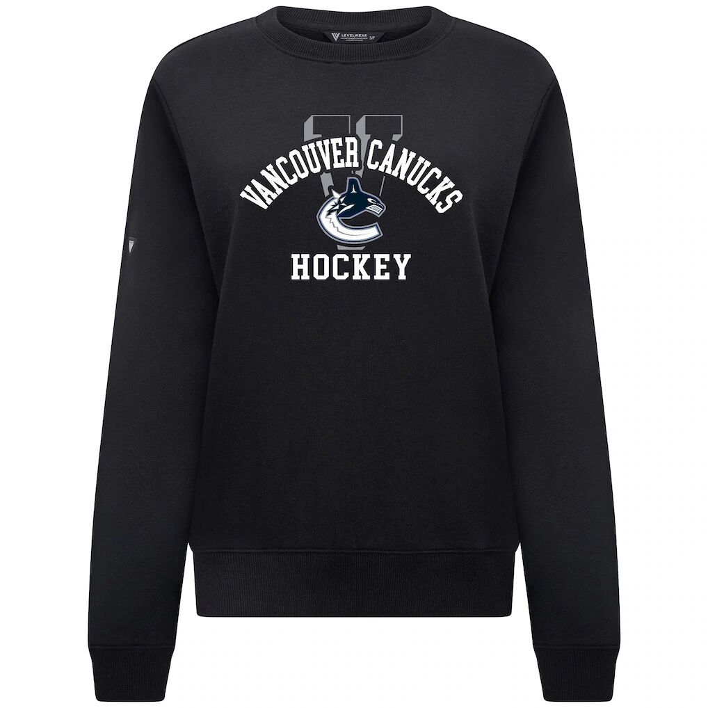 Vancouver Canucks Levelwear Women's Yvette Limelight Big Letter Sweatshirt