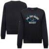 San Jose Sharks Levelwear Women's Yvette Limelight Big Letter Sweatshirt - Black - Front View