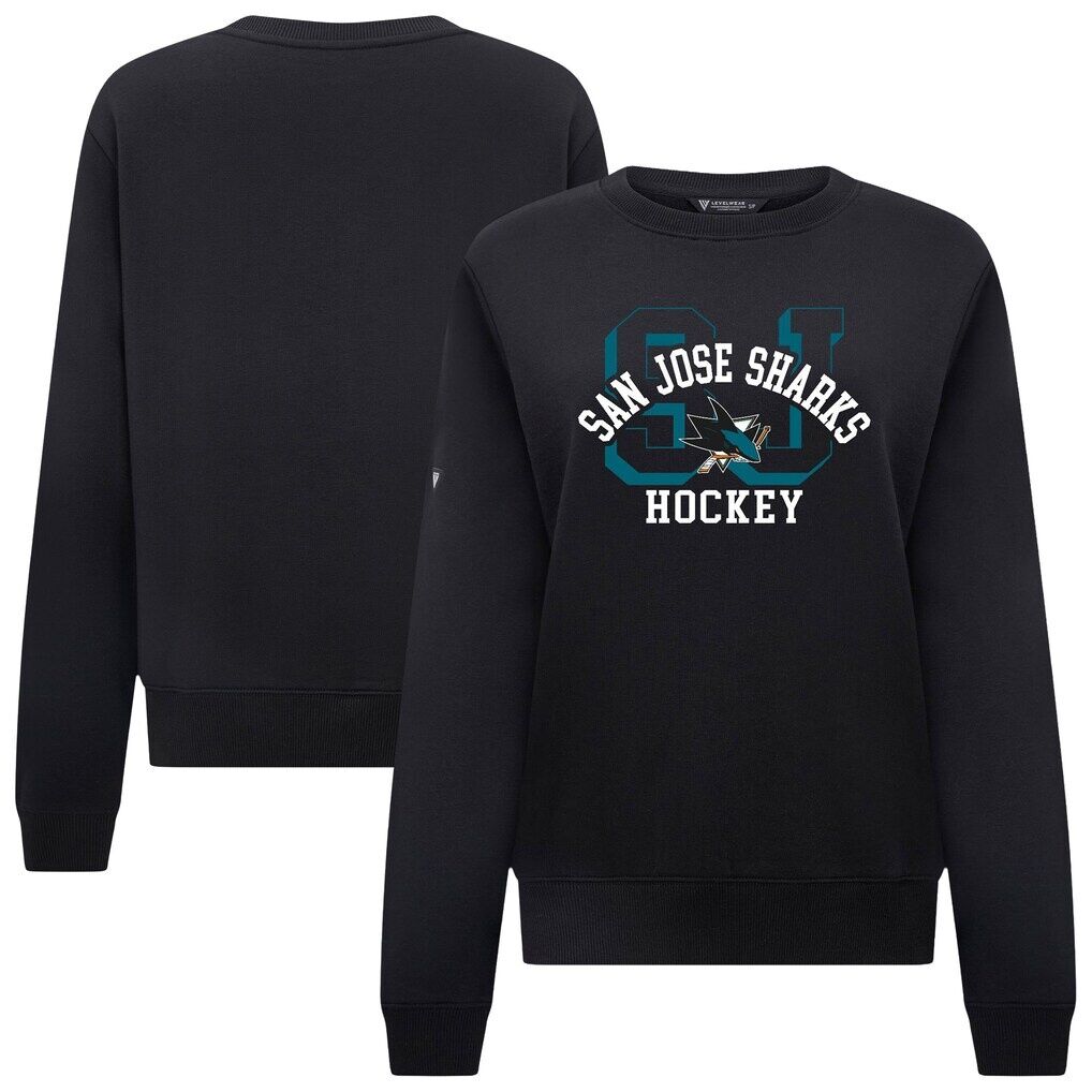 San Jose Sharks Levelwear Women's Yvette Limelight Big Letter Sweatshirt