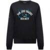 San Jose Sharks Levelwear Women's Yvette Limelight Big Letter Sweatshirt - Black - Side View