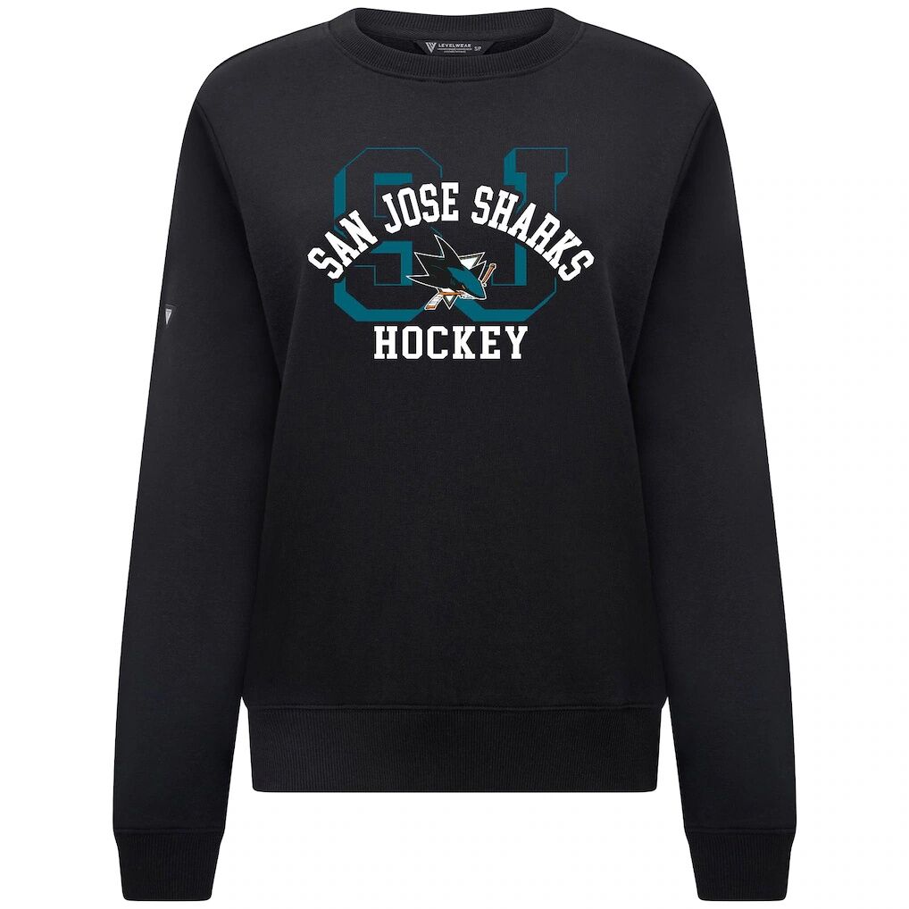 San Jose Sharks Levelwear Women's Yvette Limelight Big Letter Sweatshirt