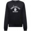 Toronto Maple Leafs Levelwear Women's Yvette Limelight Big Letter Sweatshirt - Black - Side View