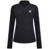 Winnipeg Jets Levelwear Women's Spike Raglan Quarter-Zip Top - Black - Side View