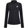 Toronto Maple Leafs Levelwear Women's Spike Raglan Quarter-Zip Top - Black - Side View
