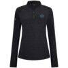 Vancouver Canucks Levelwear Women's Spike Raglan Quarter-Zip Top - Black - Side View