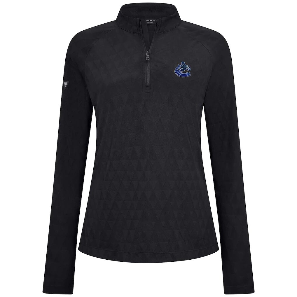 Vancouver Canucks Levelwear Women's Spike Raglan Quarter-Zip Top
