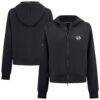 Nashville Predators Levelwear Women's Judd Raglan Full-Zip Hoodie - Black - Front View