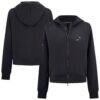 San Jose Sharks Levelwear Women's Judd Raglan Full-Zip Hoodie - Black - Front View