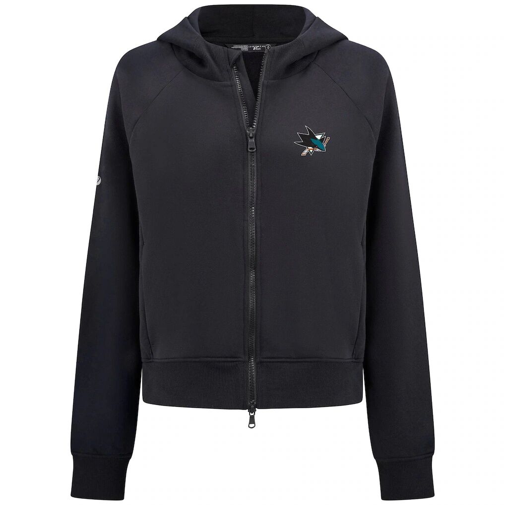 San Jose Sharks Levelwear Women's Judd Raglan Full-Zip Hoodie