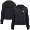 Anaheim Ducks Levelwear Women's Judd Raglan Full-Zip Hoodie - Black - Front View
