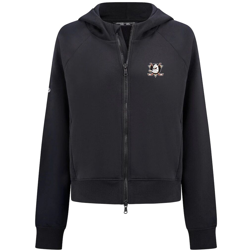 Anaheim Ducks Levelwear Women's Judd Raglan Full-Zip Hoodie