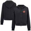 Calgary Flames Levelwear Women's Judd Raglan Full-Zip Hoodie - Black - Front View