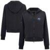 Edmonton Oilers Levelwear Women's Judd Raglan Full-Zip Hoodie - Black - Front View