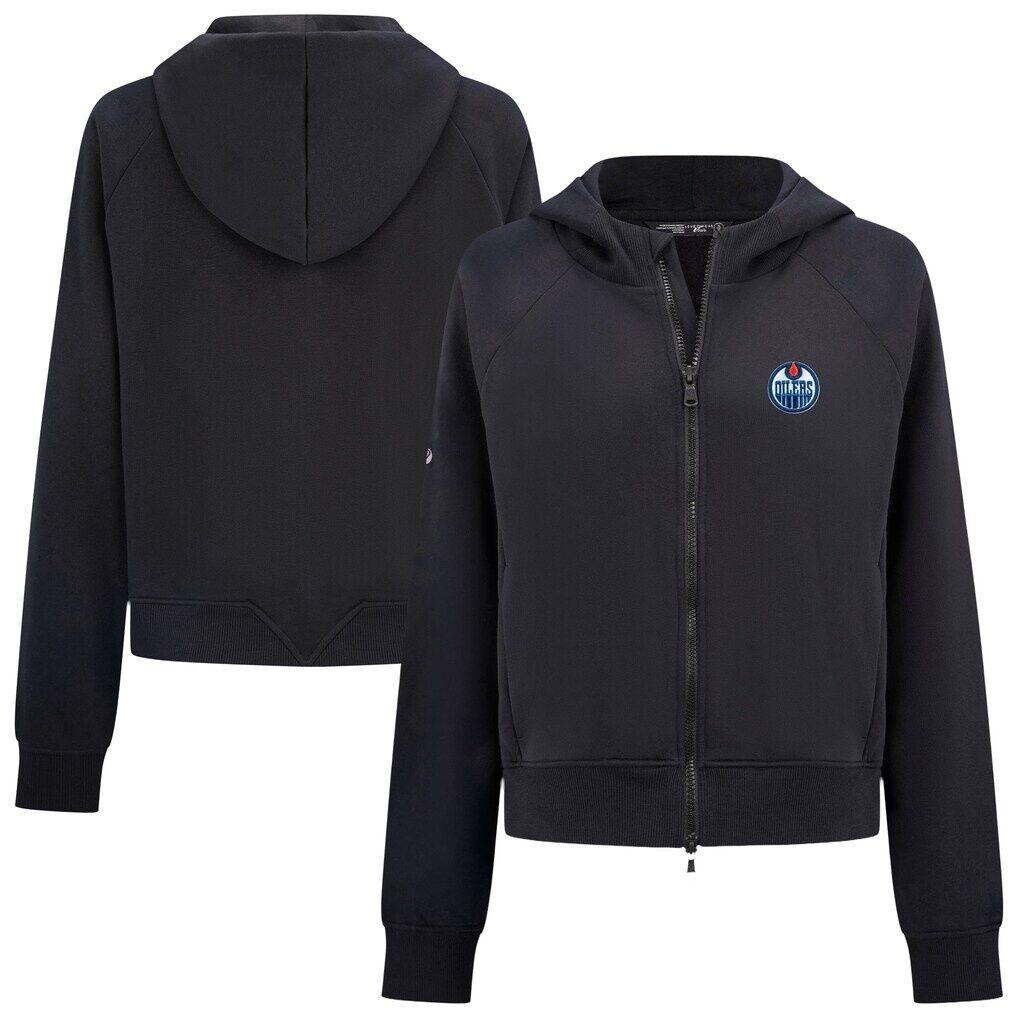 Edmonton Oilers Levelwear Women's Judd Raglan Full-Zip Hoodie