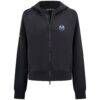 Edmonton Oilers Levelwear Women's Judd Raglan Full-Zip Hoodie - Black - Side View