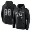 Las Vegas Aces Big & Tall Hustle Personalized Name & Number Hoodie - Black - Front View