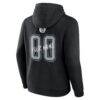 Brooklyn Nets Big & Tall Hustle Personalized Name & Number Hoodie - Black - Detail View