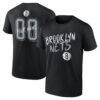 Brooklyn Nets Big & Tall Hustle Personalized Name & Number T-Shirt - Black - Front View