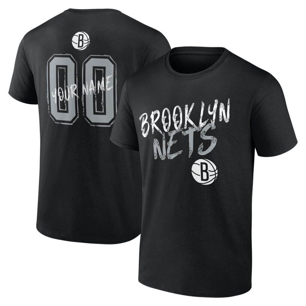 Brooklyn Nets Big & Tall Hustle Personalized Name & Number T-Shirt