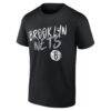 Brooklyn Nets Big & Tall Hustle Personalized Name & Number T-Shirt - Black - Side View