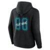 Charlotte Hornets Big & Tall Hustle Personalized Name & Number Hoodie - Black - Detail View