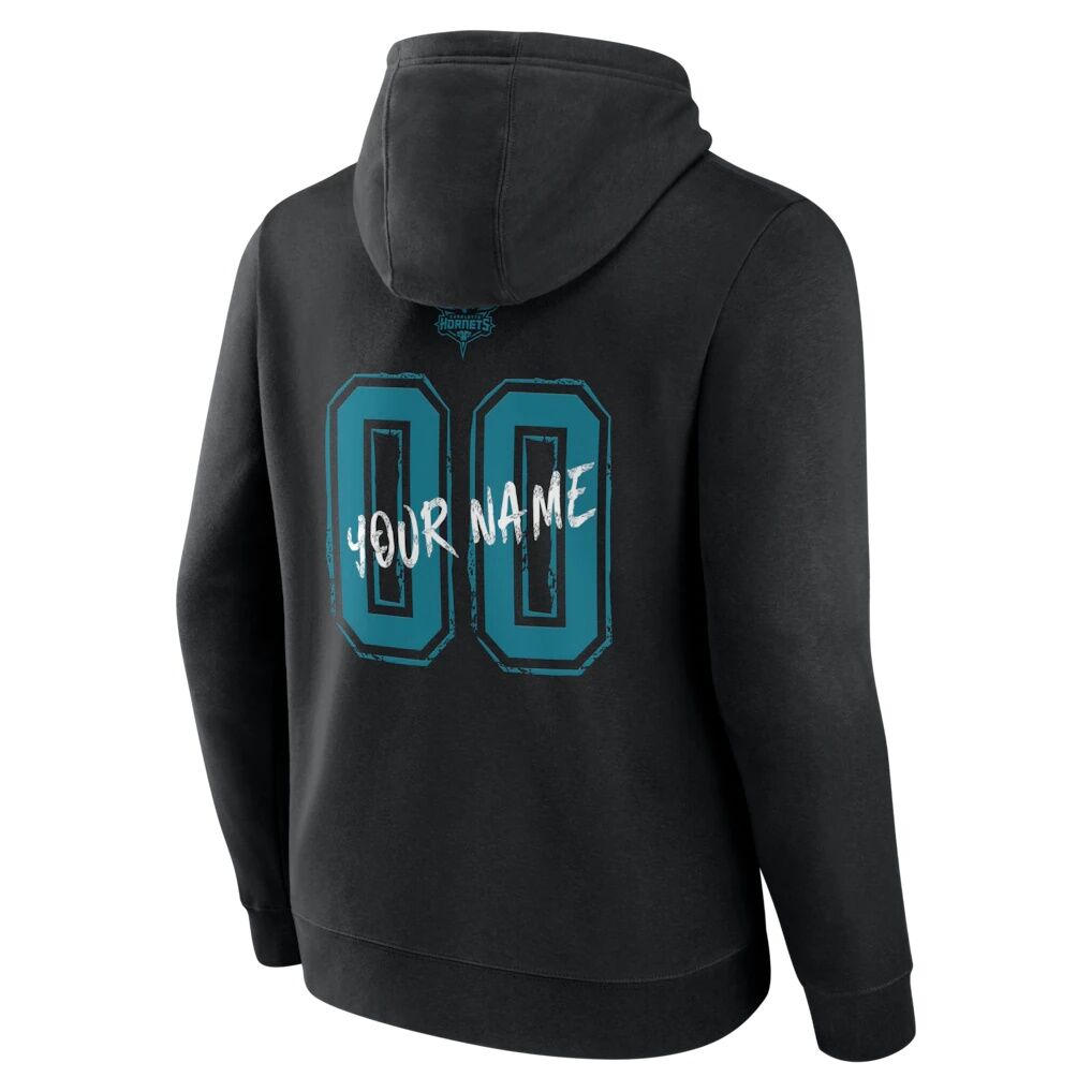 Charlotte Hornets Big & Tall Hustle Personalized Name & Number Hoodie