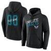 Charlotte Hornets Big & Tall Hustle Personalized Name & Number Hoodie - Black - Front View