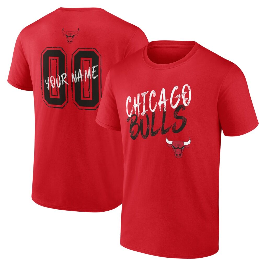 Chicago Bulls Big & Tall Hustle Personalized Name & Number T-Shirt