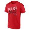 Chicago Bulls Big & Tall Hustle Personalized Name & Number T-Shirt - Red - Side View
