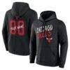 Chicago Bulls Big & Tall Hustle Personalized Name & Number Hoodie - Black - Front View