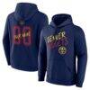 Denver Nuggets Big & Tall Hustle Personalized Name & Number Hoodie - Navy - Front View