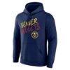 Denver Nuggets Big & Tall Hustle Personalized Name & Number Hoodie - Navy - Side View