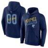 Memphis Grizzlies Big & Tall Hustle Personalized Name & Number Hoodie - Navy - Front View