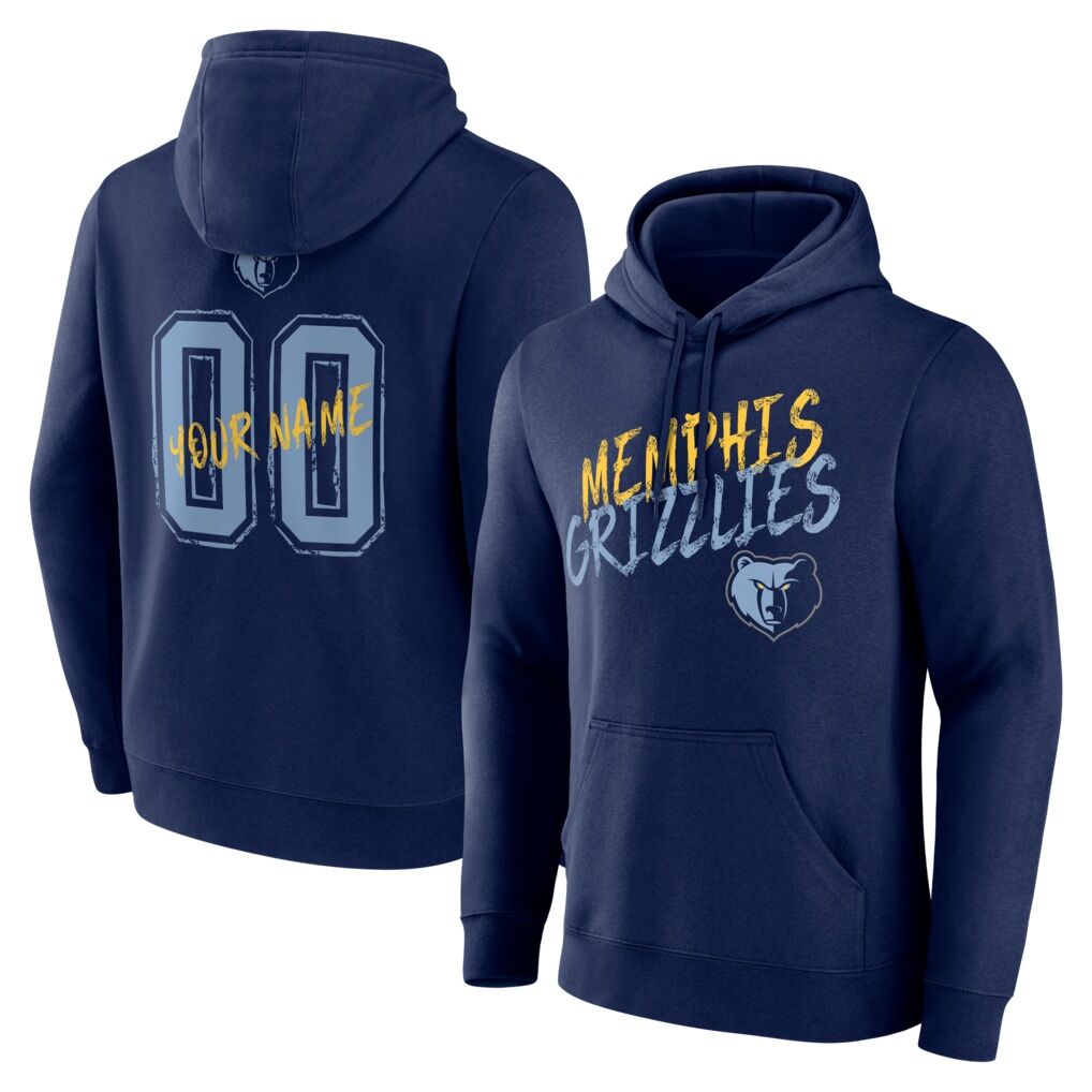 Memphis Grizzlies Big & Tall Hustle Personalized Name & Number Hoodie
