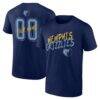 Memphis Grizzlies Big & Tall Hustle Personalized Name & Number T-Shirt - Navy - Front View