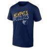 Memphis Grizzlies Big & Tall Hustle Personalized Name & Number T-Shirt - Navy - Side View