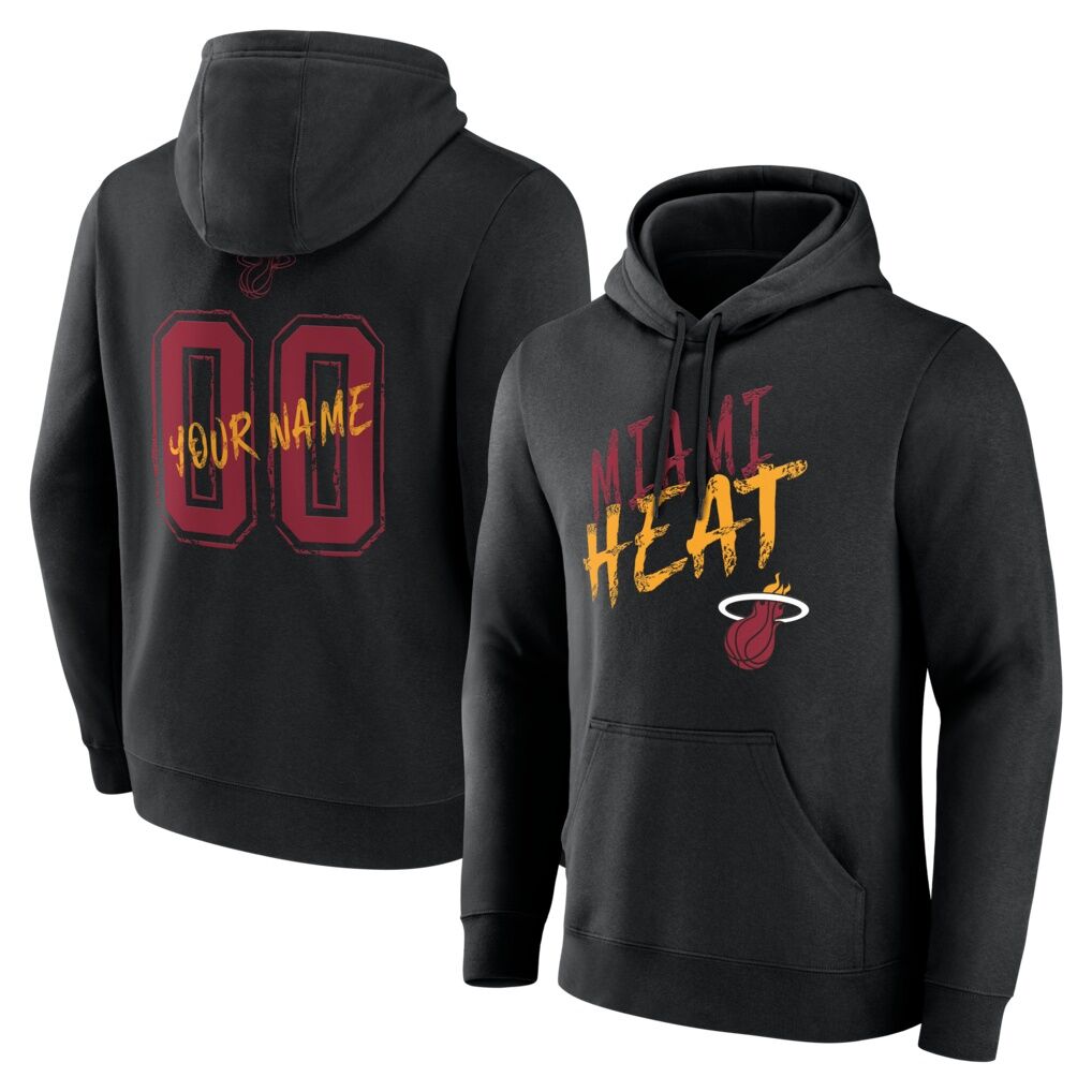Miami Heat Big & Tall Hustle Personalized Name & Number Hoodie