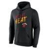 Miami Heat Big & Tall Hustle Personalized Name & Number Hoodie - Black - Side View