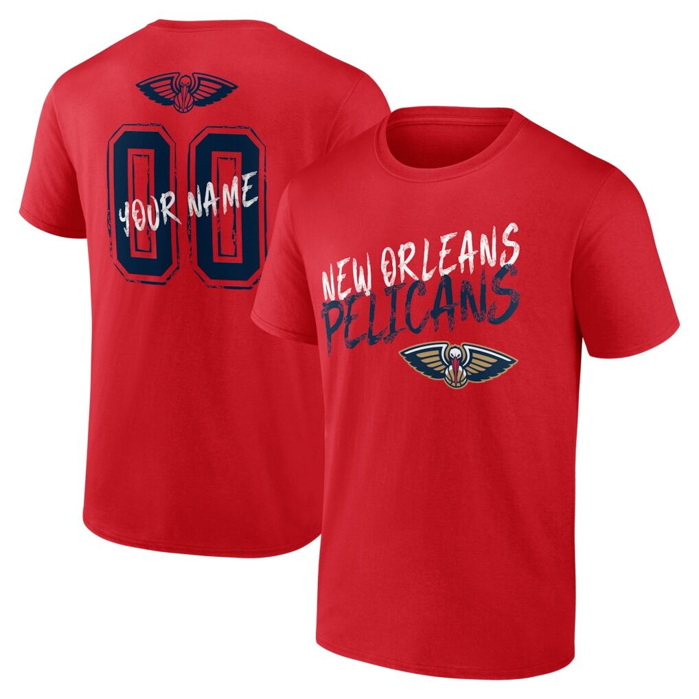 New Orleans Pelicans Big & Tall Hustle Personalized Name & Number T-Shirt