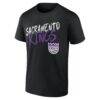 Sacramento Kings Big & Tall Hustle Personalized Name & Number T-Shirt - Black - Side View