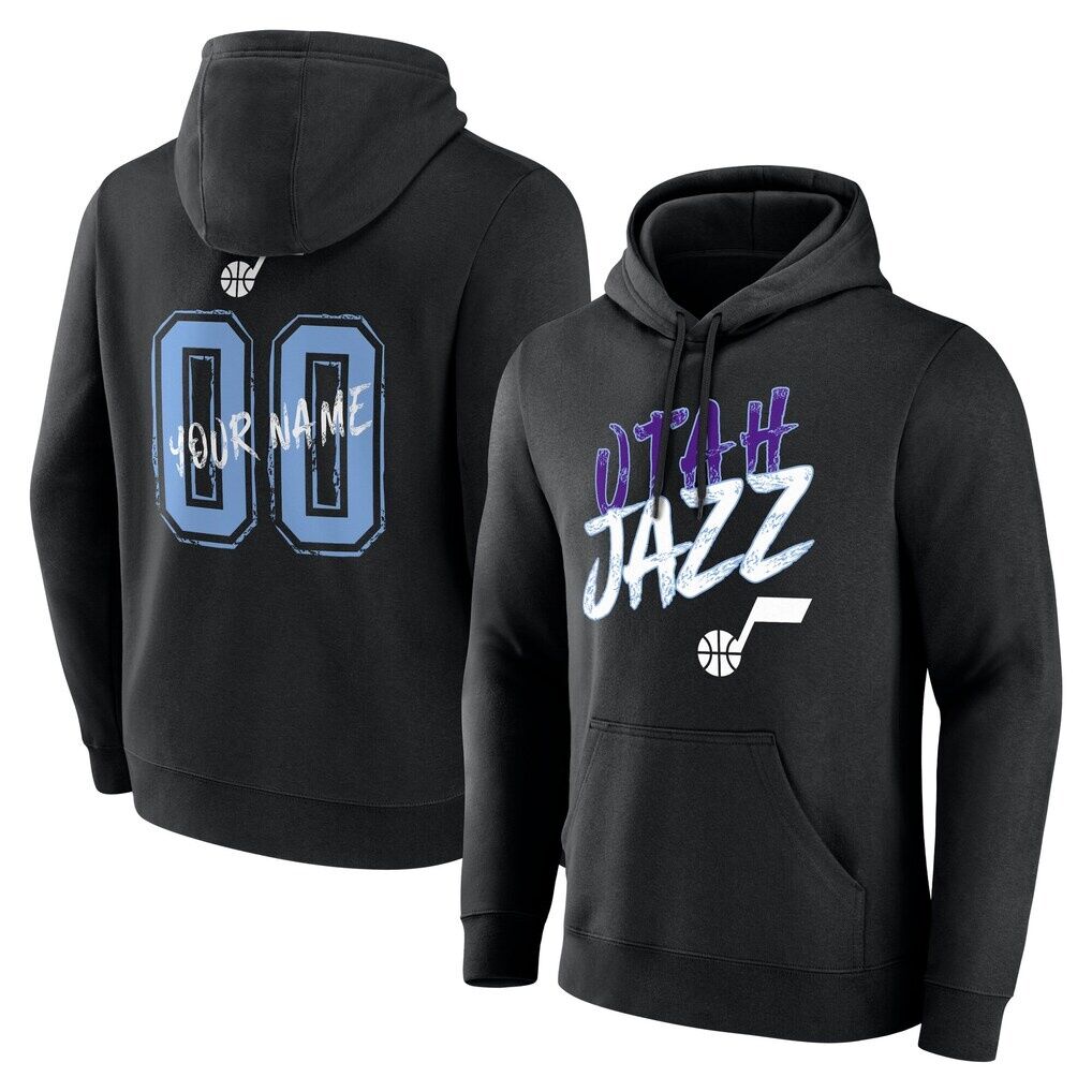 Utah Jazz Big & Tall Hustle Personalized Name & Number Hoodie