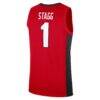 Kareem Stagg Georgia Bulldogs Nike NIL Men's Basketball Replica Jersey - Red - Detail View