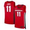 Dylan James Georgia Bulldogs Nike NIL Men's Basketball Replica Jersey - Red - Front View