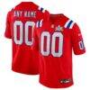 New England Patriots Nike Super Bowl LX Patch Custom Game Jersey - Red - Front View