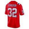 TreVeyon Henderson New England Patriots Nike Alternate Game Player Jersey - Red - Detail View