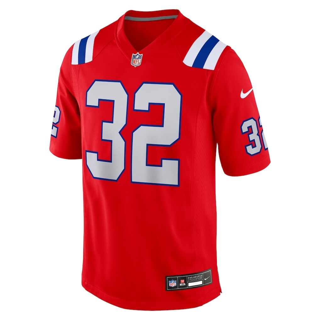 TreVeyon Henderson New England Patriots Nike Alternate Game Player Jersey