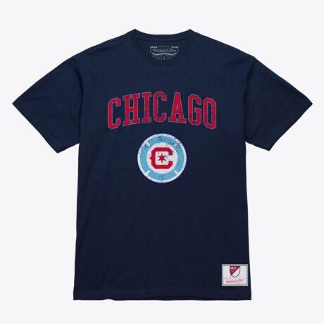 Chicago Fire Mitchell & Ness City Pride T-Shirt - Navy - Front View