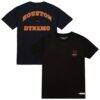 Houston Dynamo FC Mitchell & Ness 2-Hit T-Shirt - Black - Front View
