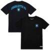 Charlotte FC Mitchell & Ness 2-Hit T-Shirt - Black - Front View